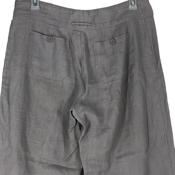 100% Beige Linen Pants, Button Fly, Drawstring Waist, Workshop Andrea Jovine 10 - Picture 4 of 8